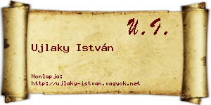 Ujlaky István névjegykártya